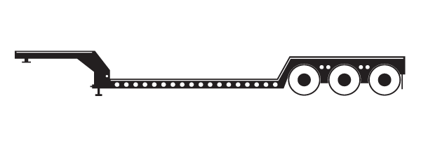 Heavy haul trucking equipment - tri-axle double drop deck removable gooseneck